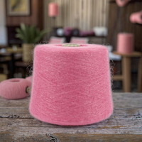Fil à tricoter en cachemire doux et soyeux, prix d'usine, 75% cachemire, fil brossé pour vêtements et chapeaux personnalisés
