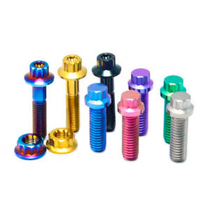 BRT Precio de fábrica M7x32mm M8x25mm GRADO 5 <span class=keywords><strong>Tornillos</strong></span> de perno de llanta dividida de titanio <span class=keywords><strong>para</strong></span> rueda <span class=keywords><strong>BBS</strong></span> RS - Product Image 1