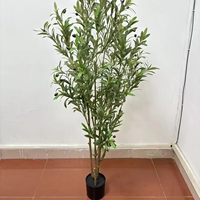 Décoration d'arbre vert artificiel pour la maison, plantes en pot artificielles pour le salon, ornements élégants pour la table à manger