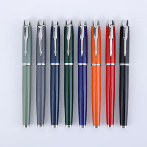 Luxe 0.5mm bleu Gel encre stylo à bille haute qualité cadeau d'affaires gravé au Laser Logo mignon bureau école papeterie métal - Product Image 1