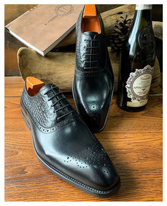 Chaussures Oxford Formelles en Cuir de Vachette Respirant pour Hommes - Chaussures de Ville avec Accents Cousus Main, Durables pour Mariages et Entretiens - Product Image 3