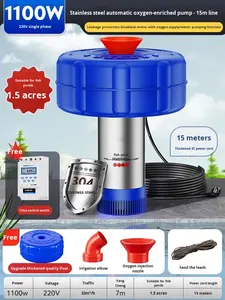 מאוורר אוטומטי לחלוטין לבריכות דגים מנירוסטה 220V משאבת אוורור לגידול צפרדע מים צפה משאבת חמצן - Product Image 6