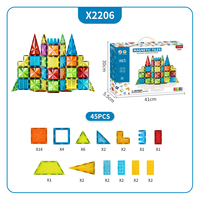 Vente chaude Tuiles Magnétiques Éducatifs Jouets de construction en plastique Blocs de construction en forme de diamant pour les enfants