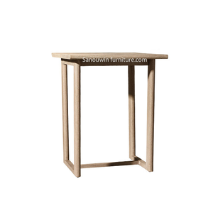 Nuevo estilo, <span class=keywords><strong>mesa</strong></span> <span class=keywords><strong>alta</strong></span> de madera de teca maciza, <span class=keywords><strong>mesa</strong></span> de barra de ratán de madera de teca duradera, muebles de exterior versátiles para uso en el hogar y el Hotel - Product Image 4