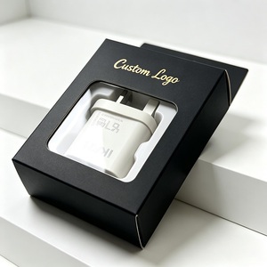 Boîte d'emballage en carton rigide avec fenêtre transparente pour chargeur de téléphone électronique grand public, recyclable, imprimée CMYK, avec plateau en plastique - Product Image 5