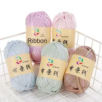 Fil de tissu Hyuna DIY du fabricant, fil pour tapis, sac, 100% polyester, matériau gaze pour chapeau de poupée tissé à la main, vente en gros