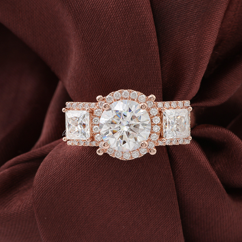 Anillos De Compromiso De Diamantes Para Mujer, Chapado