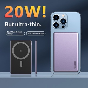 พาวเวอร์แบงค์แม่เหล็กพกพาขนาดเล็ก กำลังไฟ 5000mAh ความจุเยอะ ชาร์จเร็ว 22.5W รับสกรีนโลโก้ตามสั่ง ลดราคาพิเศษ - Product Image 1