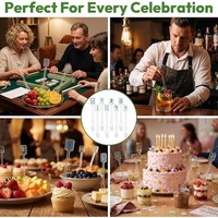 Mahjong Cocktailprikkers Herbruikbare Acryl Eco-vriendelijke Voedselvorken voor Kaasplanken Fruitdesserts Mahjong Feestdecoraties
