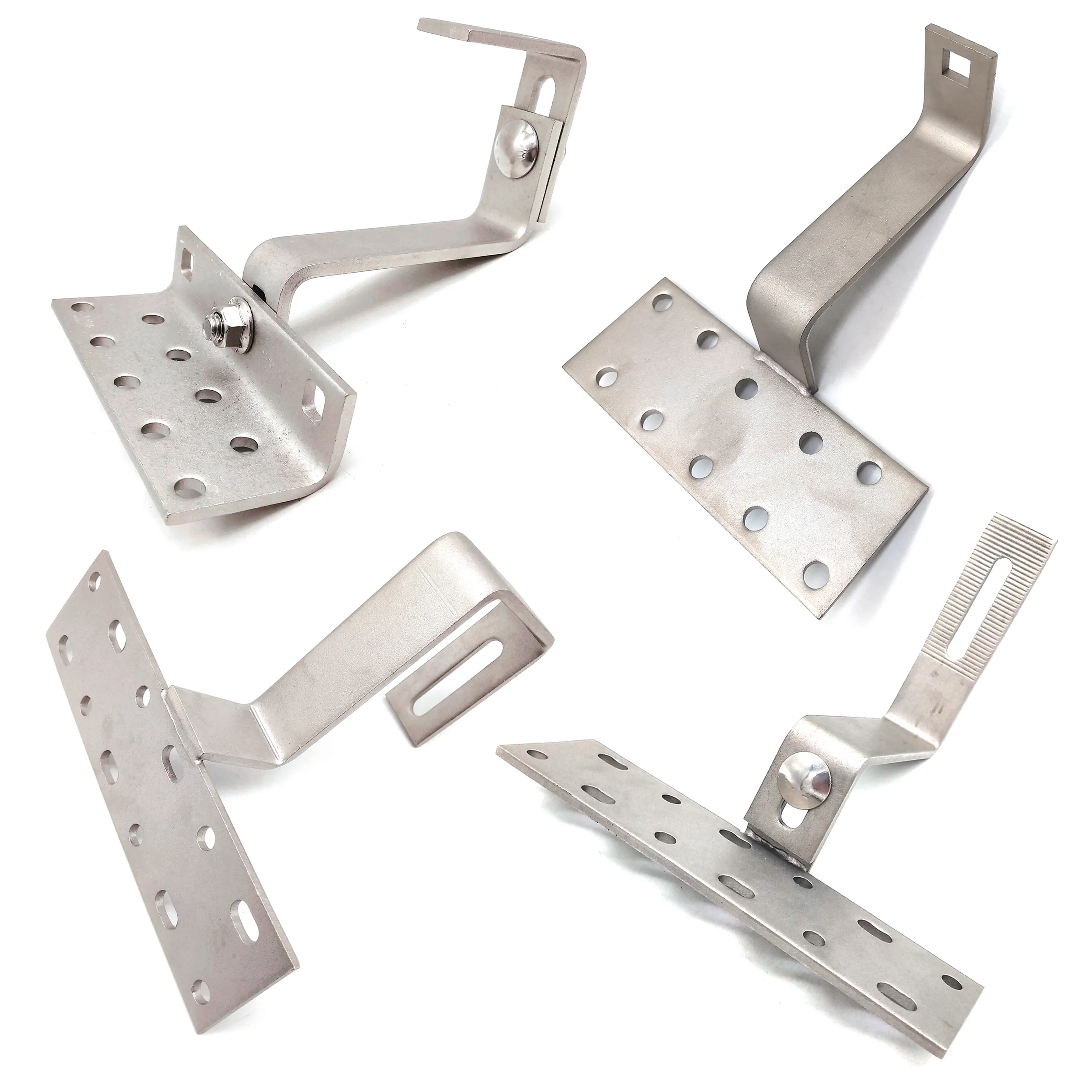 Stainless Steel Slotted Long Bracket Shelf Angle Heavy Duty Large L / U Shaped Clamp Bracket