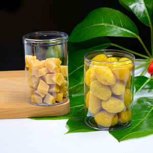 Cylinder Clear PS <b>Plastic</b> <b>Jar</b> With Lid 200ml Food Grade For Preserved Fruit Olive Candy Snack Packaging - Product Image 3