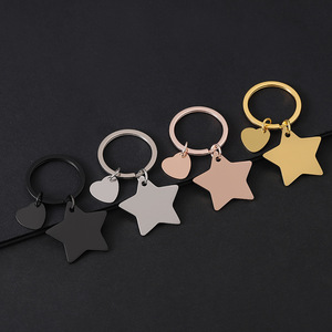 Vendita Diretta <span class=keywords><strong>di</strong></span> Portachiavi Personalizzati in Acciaio Inossidabile con Piccolo Cuore, Resistenti all'Usura - Product Image 3