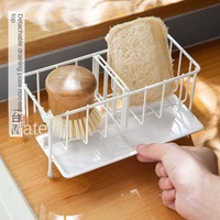 Haute qualité 304 acier inoxydable métal plat égouttoir plaque support sur évier crochet Type Installation pour cuisine pour épices