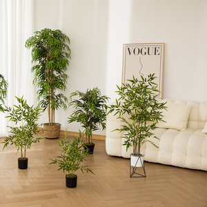 180cm Extérieur Faux Bambou Doré Bonsaï <span class=keywords><strong>En</strong></span> <span class=keywords><strong>Pot</strong></span> Écran <span class=keywords><strong>En</strong></span> Bambou Artificiel <span class=keywords><strong>Arbre</strong></span> <span class=keywords><strong>En</strong></span> Bambou Artificiel - Product Image 1