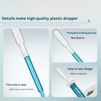 Pipette Pasteur en plastique stérile jetable, pipette de transfert graduée, compte-gouttes jetable de laboratoire