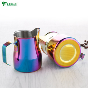 L-Beans – carafe à lait en acier inoxydable pour latte art, 550 ml, avec bec long, pour la préparation de cappuccino et d'espresso - Product Image 4