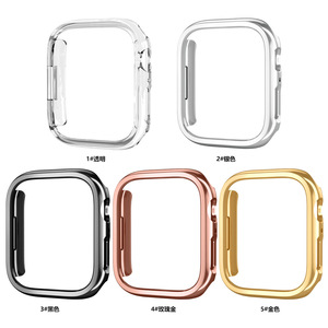 Funda de galvanoplastia a prueba de golpes de lujo a <span class=keywords><strong>precio</strong></span> mayorista para <span class=keywords><strong>Apple</strong></span> <span class=keywords><strong>Watch</strong></span> Series Ultra 9 <span class=keywords><strong>8</strong></span> 7 6 5 PC funda de parachoques 45mm 49mm - Product Image 4