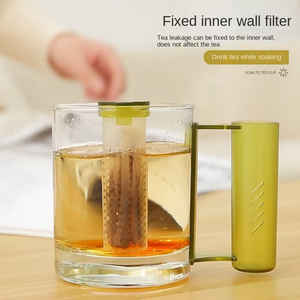 アーニャ カスタムロゴ入りクリアティーマグ 耐熱コーヒーセット インフューザー付きガラスマグ ホームオフィス用 - Product Image 3