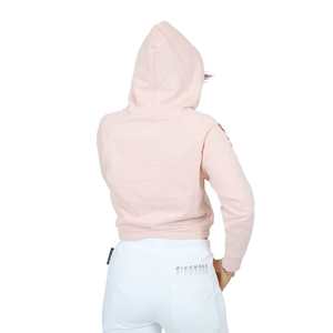 Felpa da donna con cappuccio oversize rosa UWP23046FE felpa leggera di alta qualità con Logo personalizzato stampato in stile quotidiano con foro adatto per tutto l'inverno - Product Image 5