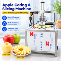 Machine automatique à retirer le cœur et à couper les pommes en acier inoxydable pour la transformation des fruits