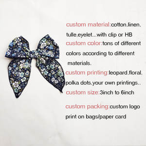 Christmas <strong>Tartan</strong> Hair Bow Fabric Hemmed Edge Bow <strong>Headband</strong> and Scrunchies for Girls Customized Size and Design - Product Image 2