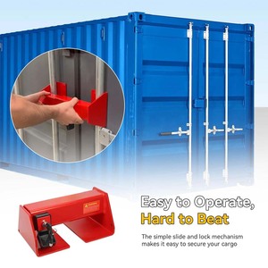 Heavy Duty Steel Container Door Lock with Adjustable Vertical <b>Bar</b> and Keys for Cargo <b>Security</b> - Product Image 5