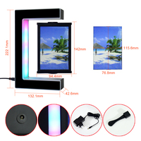 Cadre photo flottant trois faces avec lumière LED colorée pour décoration de bureau – Nouveauté 2026, Offre Spéciale