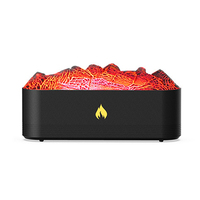Veilleuse 7 Coloré Simulé Feu Air Flamme Aroma Diffuseur Huile Essentielle Volcan Humidificateur