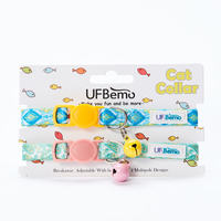 Colliers pour chats et chiens ajustables et colorés en gros, accessoires pour animaux de compagnie, boucle en nylon, sécurité anti-étranglement, logo personnalisé OEM