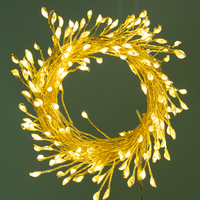 Guirlandes lumineuses à piles, lumières LED scintillantes, guirlandes lumineuses en cluster pour chambre à coucher, couronne, fête, mariage, Noël