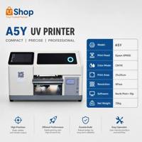 Imprimante UV A5 AI XP600, imprimante UV à plat de bureau, écran tactile automatique pour coque de téléphone, acrylique, verre, métal