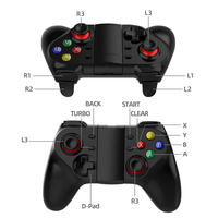 2024 Nuevo diseño 2,4G Controlador de juegos inalámbrico Android con soporte de teléfono para teléfono móvil TV Box PS3 VR Trigger Joystick.