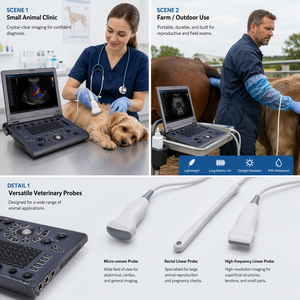 Sistema de Ultrasonido Doppler Color Portátil Veterinario C6, Equipo de Imagenología Digital Clínica Móvil para Cama o Consultorio, Diagnóstico Veterinario Profesional C6 - Product Image 5