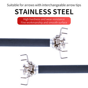 Pointe de flèche de chasse SPG Archery 100 grains en acier inoxydable, pointe de flèche à filetage, pointe de flèche durable, accessoires de chasse - Product Image 3
