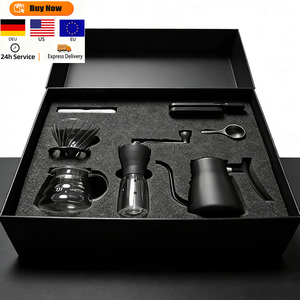 Molinillo de Café Manual <span class=keywords><strong>Klam</strong></span> Personalizado en Forma de V, Diseño Clásico, Resistente, de Acero al Carbono, Color Negro para Exteriores, Juego de Café para Cafetería - Product Image 1