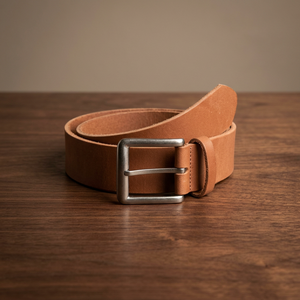 Cinturón Masculino de Cuero Vacuno de Alta Demanda, Estilo Vintage, Hebilla Cuadrada de Acero, Largo Personalizable, Venta Directa de Fábrica - Product Image 1