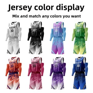 Tenue de basketball américaine haut de gamme à impression numérique pour homme adulte, uniforme d'équipe personnalisé pour la compétition et l'entraînement, <span class=keywords><strong>maillot</strong></span> d'étudiant pour fille - Product Image 5