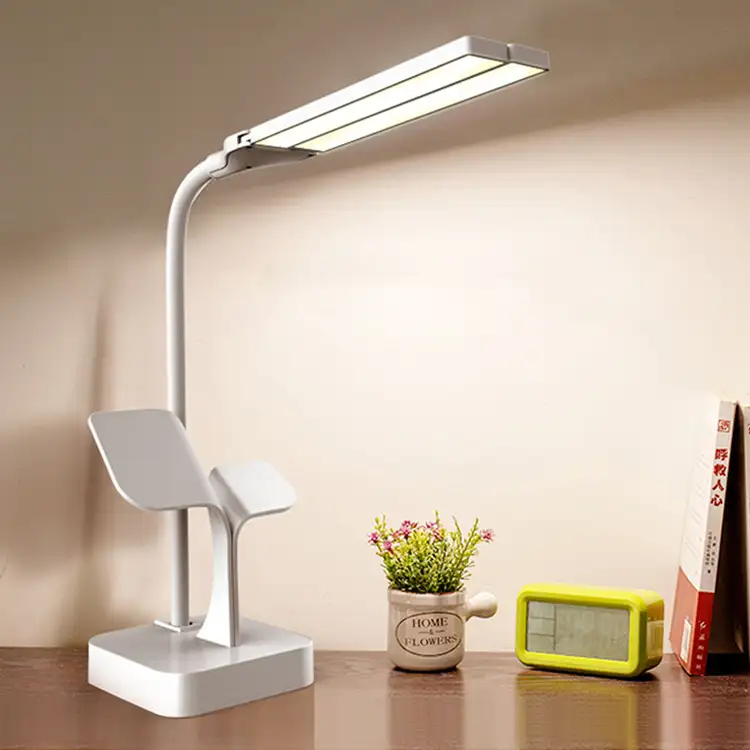 Biumart LED yaratıcı 180 derece katlanır çift kafa şarj portu telefon tutucu okuma göz koruma ofis manyetik lamba