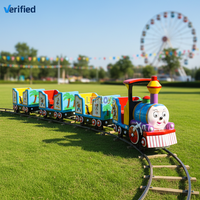 Train miniature électrique commercial pour enfants, attraction de parc d'attractions en plein air
