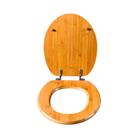 Couvre-siège de toilette en bambou Moso, écologique, durable, surface lisse, installation facile, ajustement universel pour salle de bain moderne, confort optimal