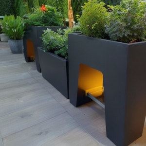 Maceta Redonda de Acero Corten, Ecológica, Resistente a la Intemperie, con Textura Natural Oxidada, para Jardín, Interior/Exterior - Product Image 6