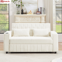 Nuevo Sofá de Estilo Moderno con Respaldo Ajustable, Sofá Cama de 2 Plazas con Espacio de Almacenamiento, Muebles para Sala de Estar