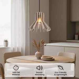 Pantalla Acústica Ovalada de Fieltro Impreso en 3D con Diseño de Piel de Puercoespín y Espejo Plateado - Product Image 4