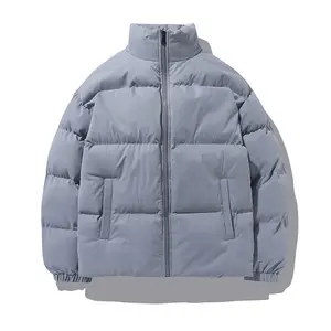 Arka Stander soğutucu balon ceket logolu erkekler için Drop Shipping artı boyutu sıcak renkli kabarcık ceket