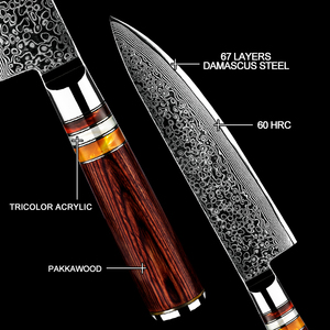 Ensemble de <span class=keywords><strong>couteaux</strong></span> de <span class=keywords><strong>cuisine</strong></span> <span class=keywords><strong>3</strong></span> pièces japonais 10CR15MOV damas en acier inoxydable Santoku outils de <span class=keywords><strong>cuisine</strong></span> <span class=keywords><strong>couteaux</strong></span> de chef - Product Image 5