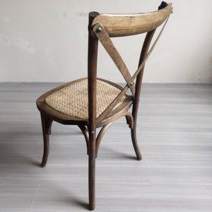 Kursi salib Tumpuk, kursi pesta pernikahan kayu, kursi selempang vintage - Product Image 4