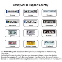 Sistema de Software de Gestión de Estacionamiento Bosiny ANPR/LPR de Alta Precisión con Reconocimiento Automático de Matrículas, LED de 160x320mm