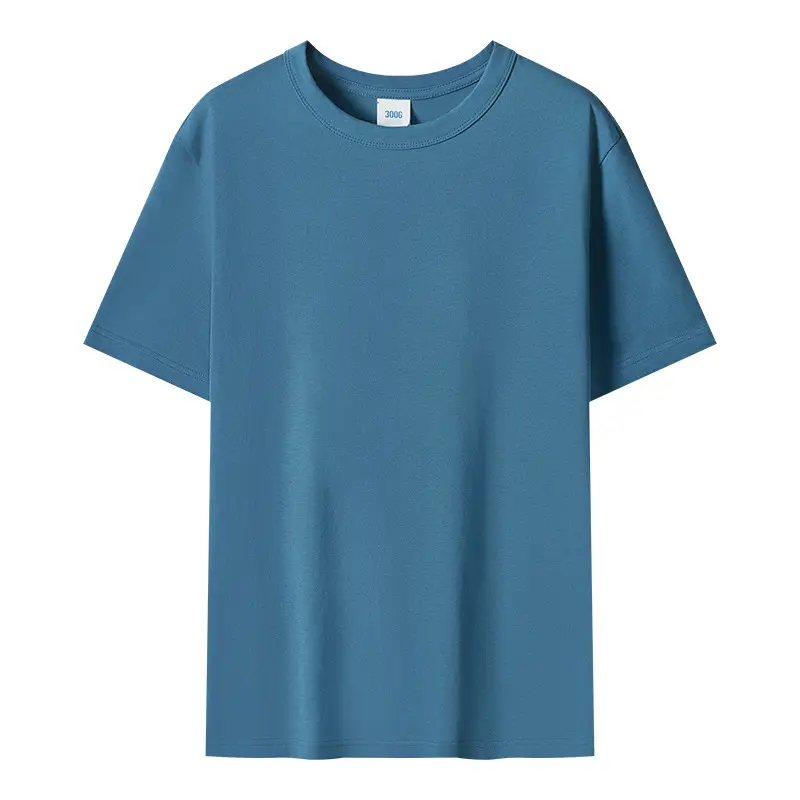 T-Shirt da uomo in cotone 100 confortevole girocollo tinta unita di alta qualità