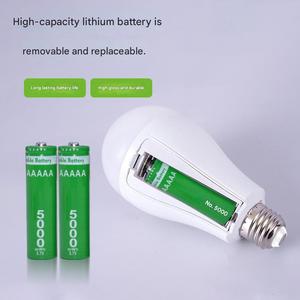 <span class=keywords><strong>Ampoule</strong></span> LED portable automatique <span class=keywords><strong>rechargeable</strong></span> IP65 1200mAh avec crochet pour la maison, le camping et les situations d'urgence, en plastique avec <span class=keywords><strong>batterie</strong></span> - Product Image 3