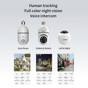 กล้องรักษาความปลอดภัยหลอดไฟไร้สาย 1080P PTZ <span class=keywords><strong>IP</strong></span> กล้องวงจรปิด E27 ไฟ LED การมองเห็นได้ในเวลากลางคืนการติดตามการเคลื่อนไหวของมนุษย์อินเตอร์เน็ตไร้สาย - Product Image 4
